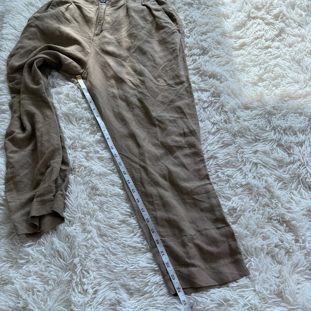 H&M Linen Blend Paperbag Waist Pants Size 10